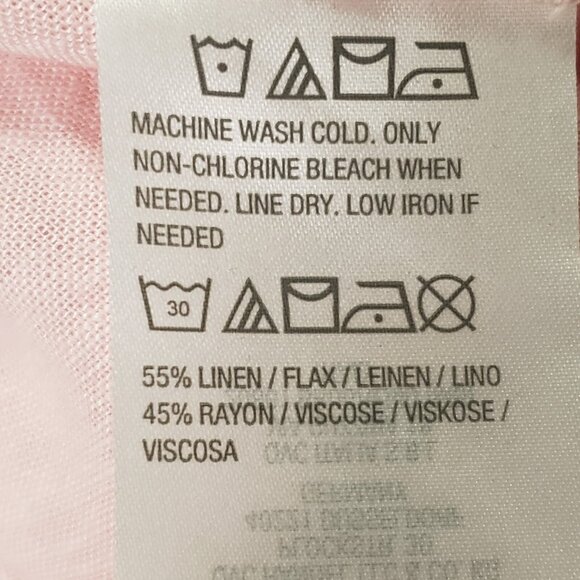 Susan Graver Womens Linen Coastal Button Top Size 2X Preppy Beach Mature Travel - Picture 5 of 9